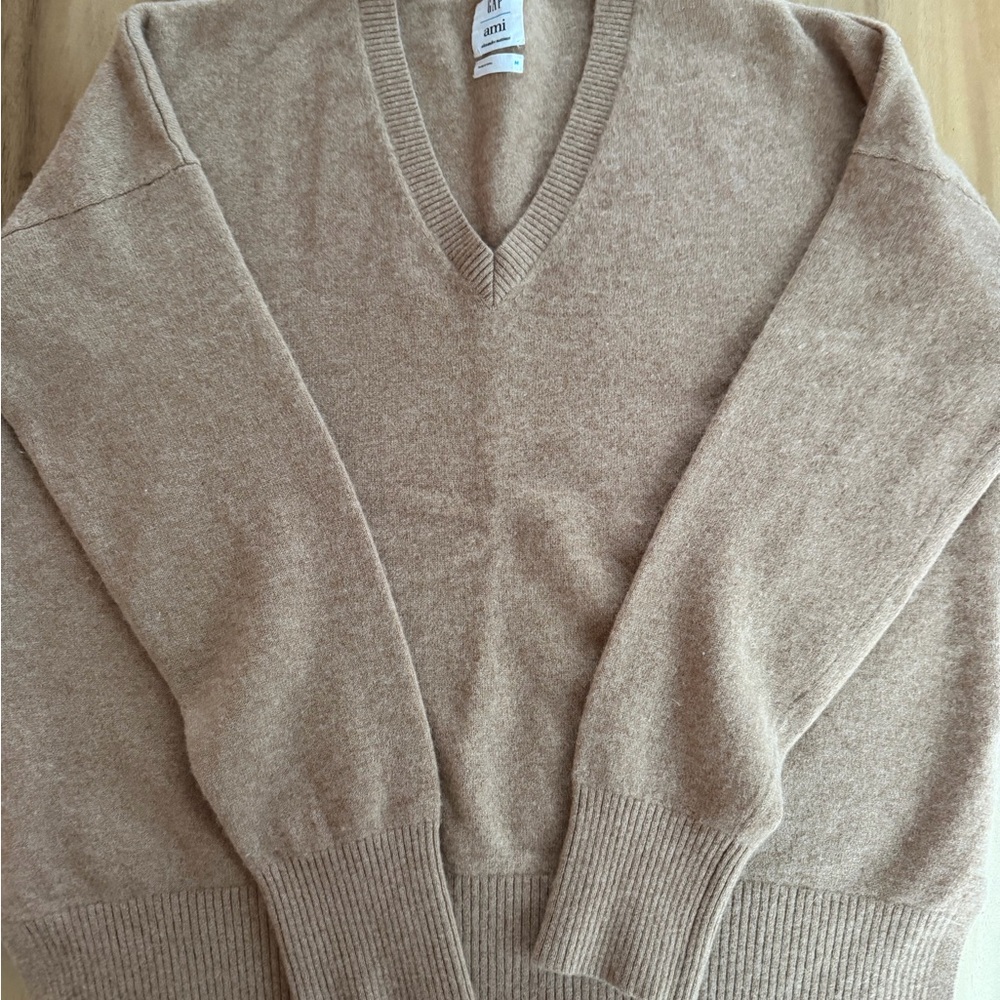 GAP/Ami Alexandre Mattussi collaboration camel colour cashmere sweater